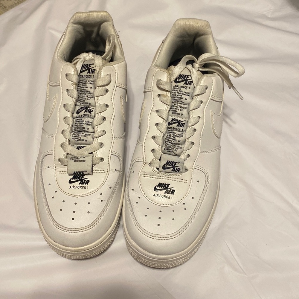 NIKE DOUBLE AIR FORCE 1 COLOR BLACK WHITE MENS SIZE 8 SNEAKERS